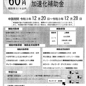 テレワーク環境整備加速化補助金について