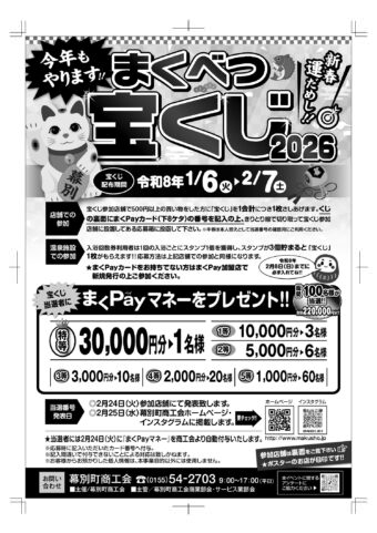 まくべつ宝くじ2026